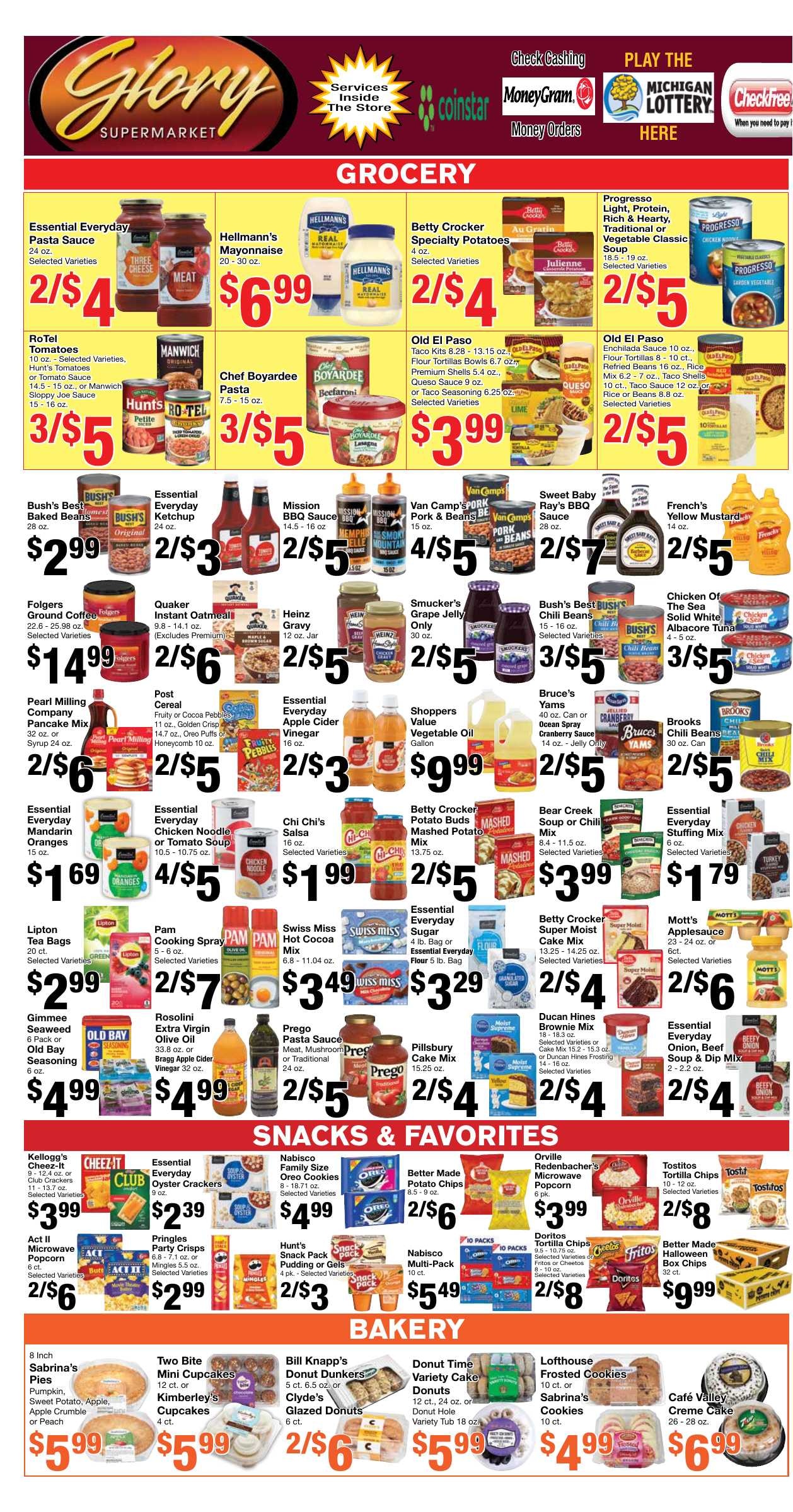 Glory Supermarket (8000 West Outer Drive, Detroit, MI) Weekly Ad October 12 - 25, 2026