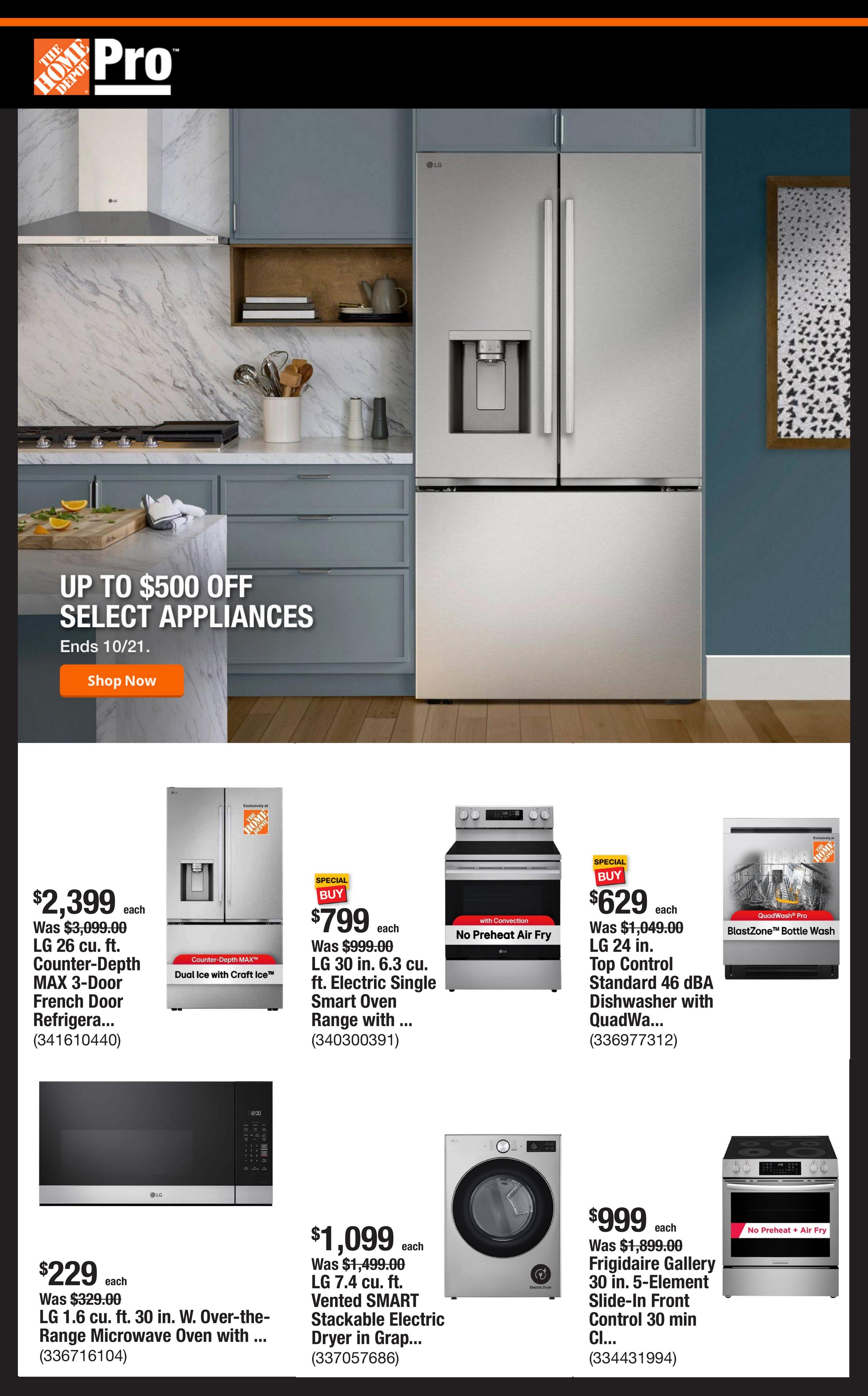 Home Depot (Fullerton Area, CA) Weekly Ad October 12 - 19, 2026