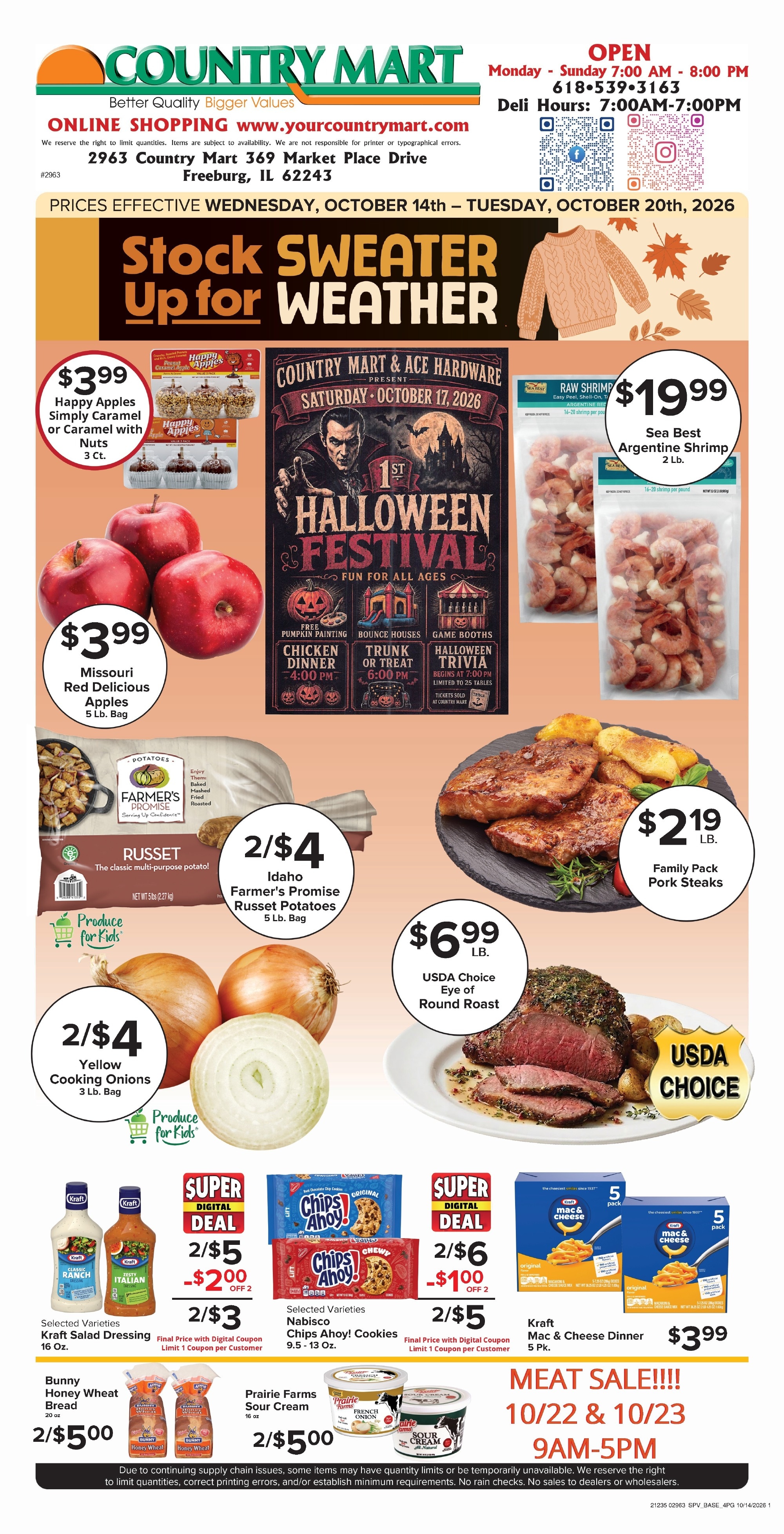 Your Country Mart Weekly Ad October 14 - 20, 2026