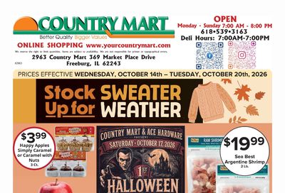 Your Country Mart Weekly Ad October 14 - 20, 2026