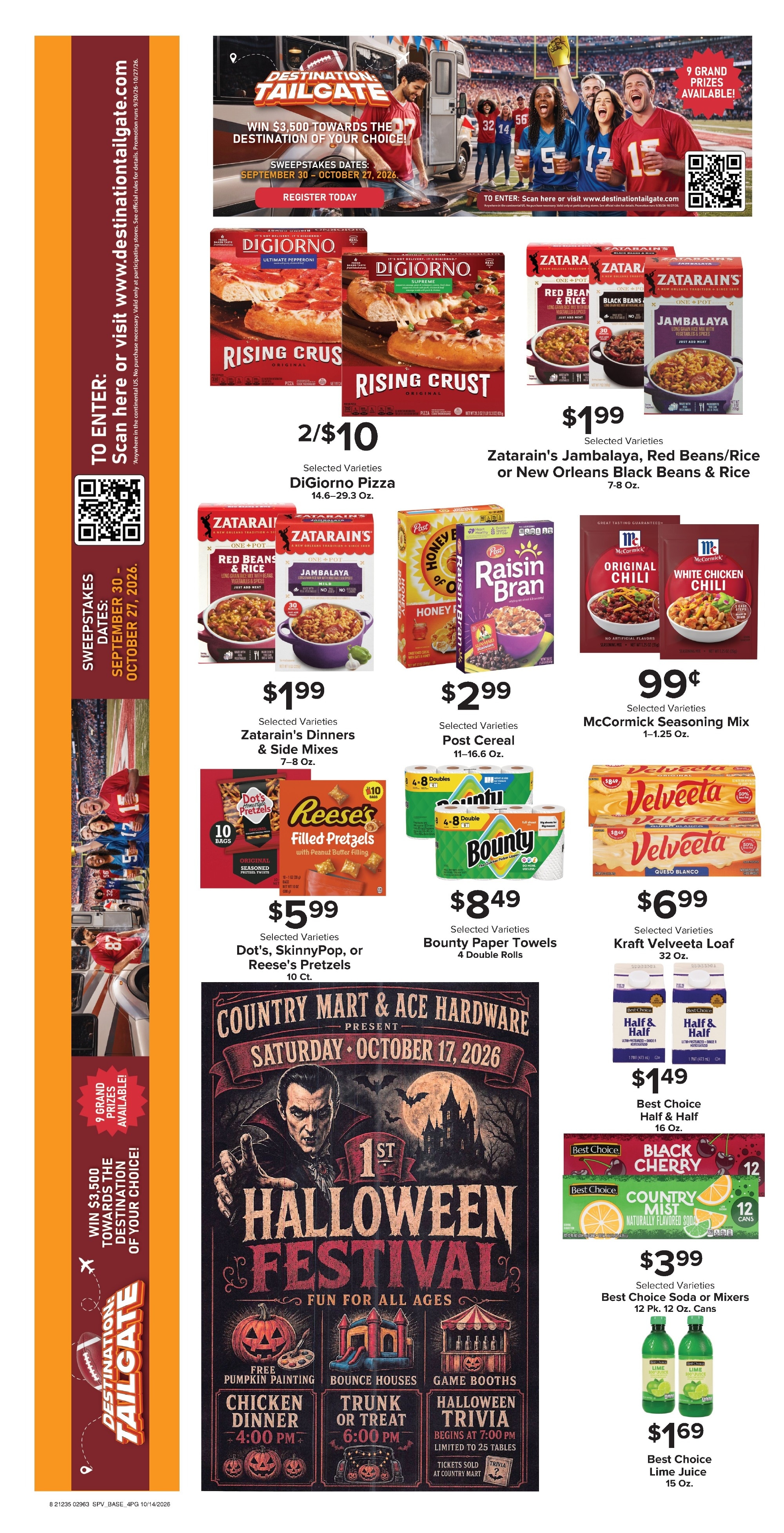 Your Country Mart Weekly Ad October 14 - 20, 2026
