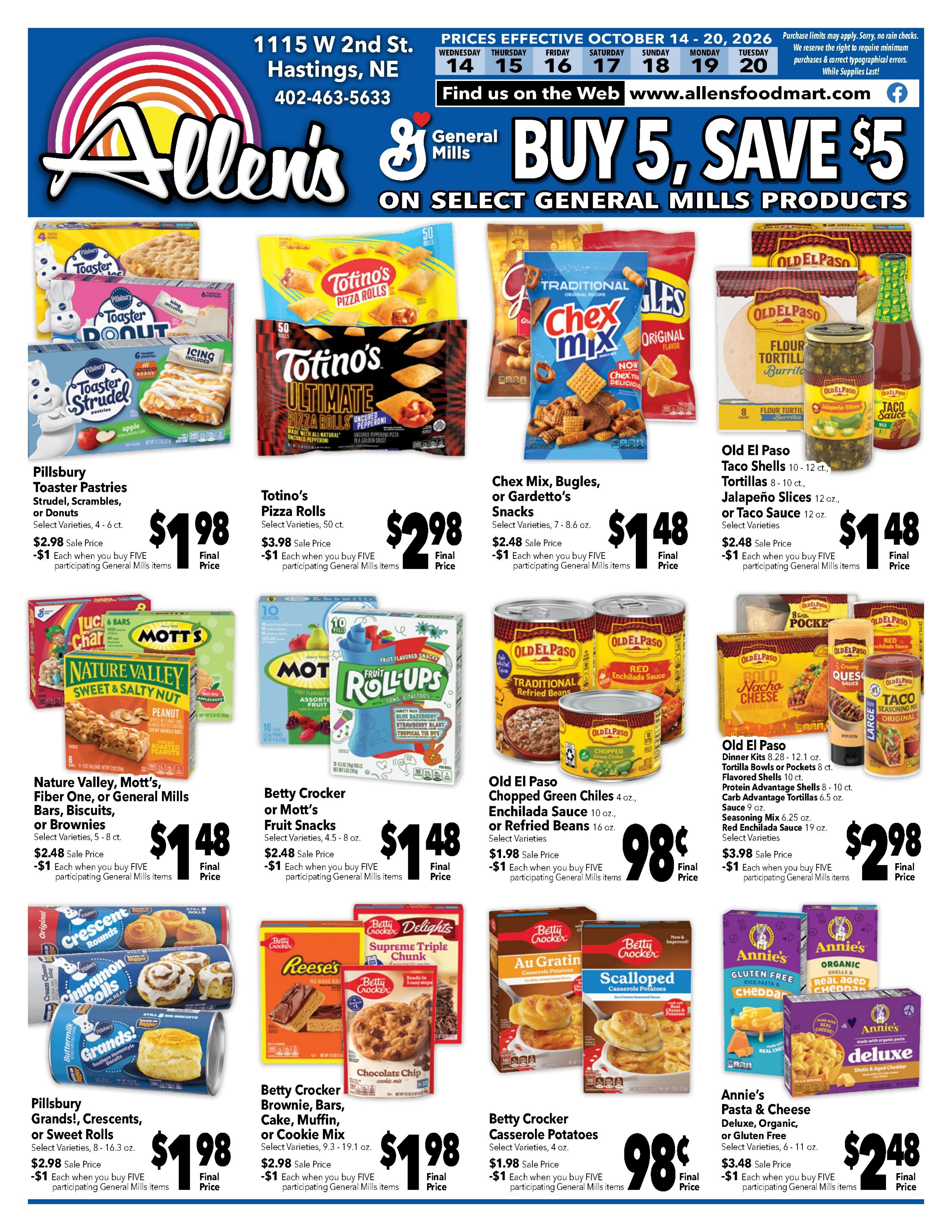 Allen's Food Mart Weekly Ad October 14 - 20, 2026