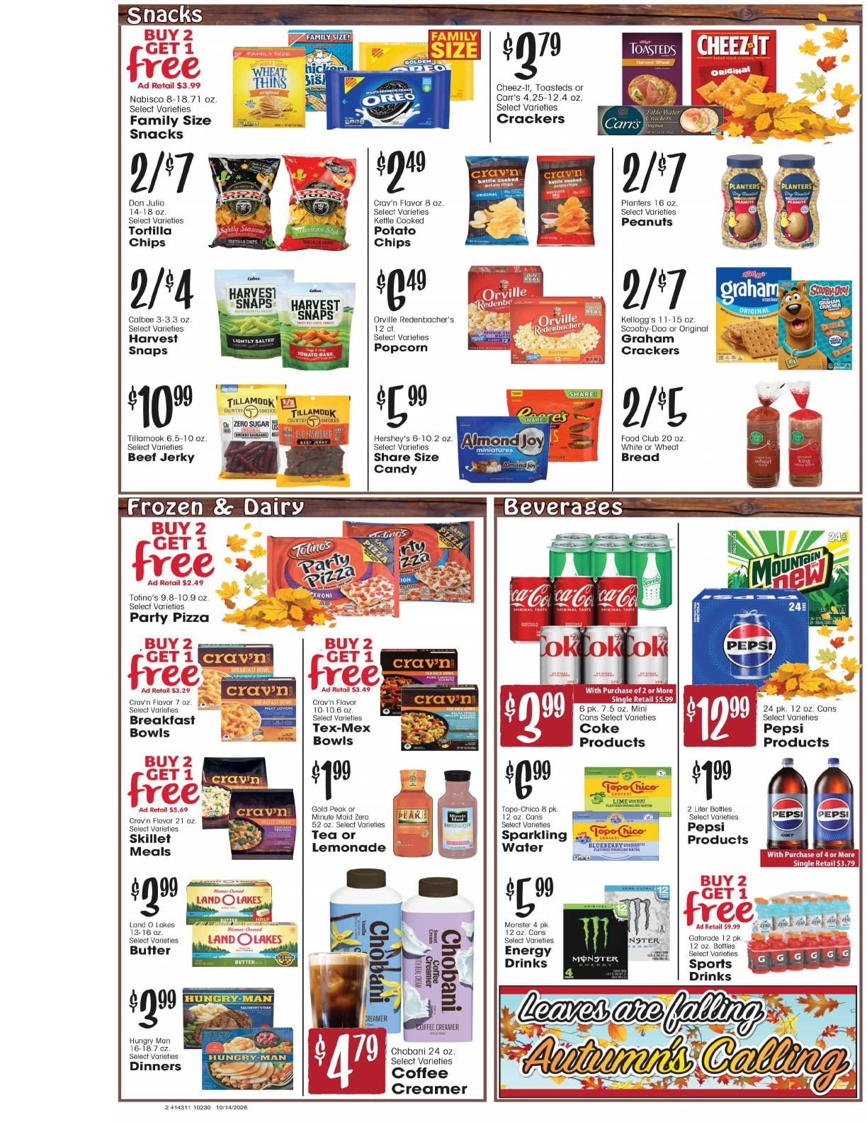 Barrett's Foodtown Weekly Ad October 14 - 20, 2026