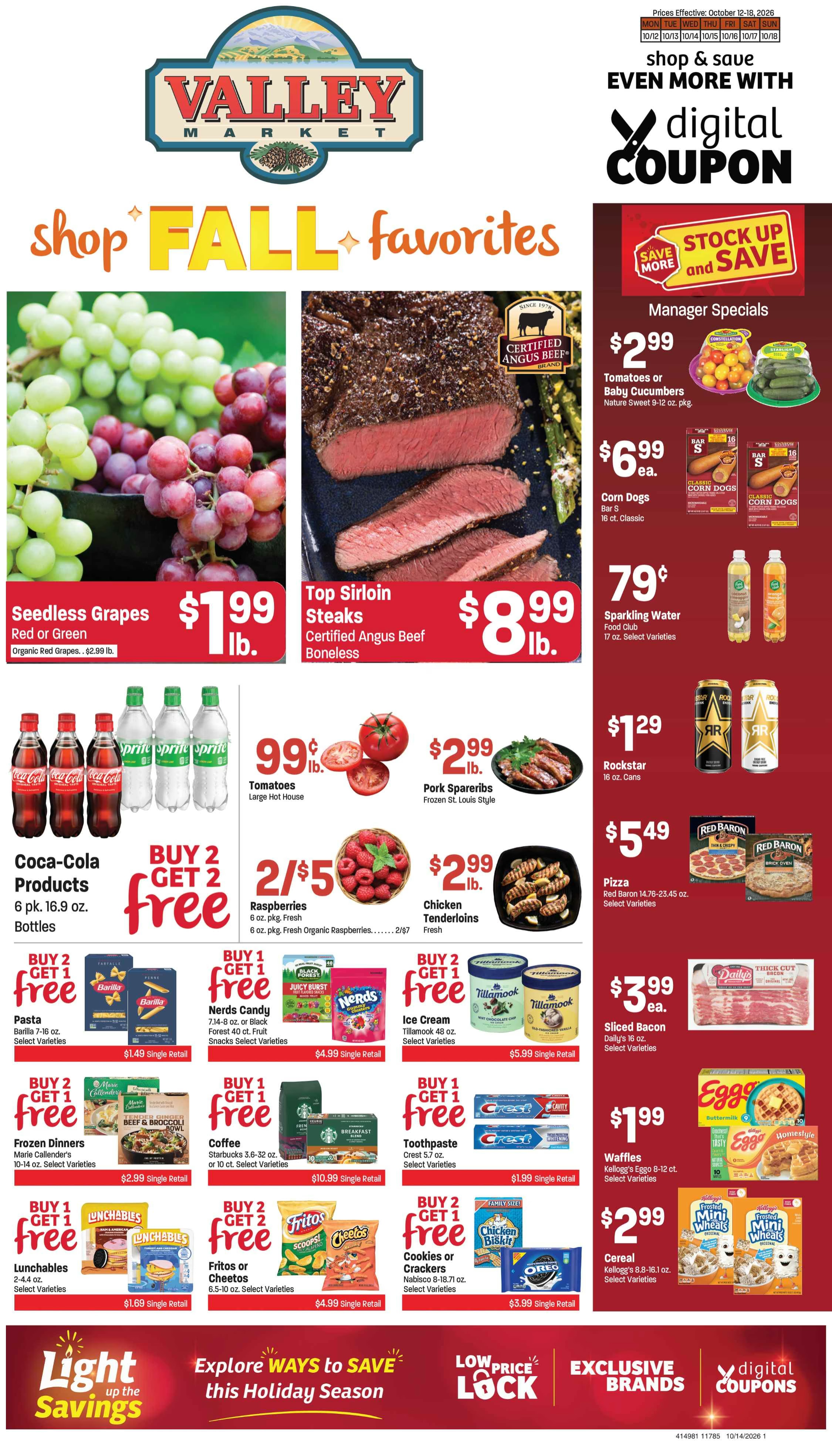 Eden Valley Market (2555 Wolf Creek Dr., Eden, UT) Weekly Ad October 12 - 18, 2026