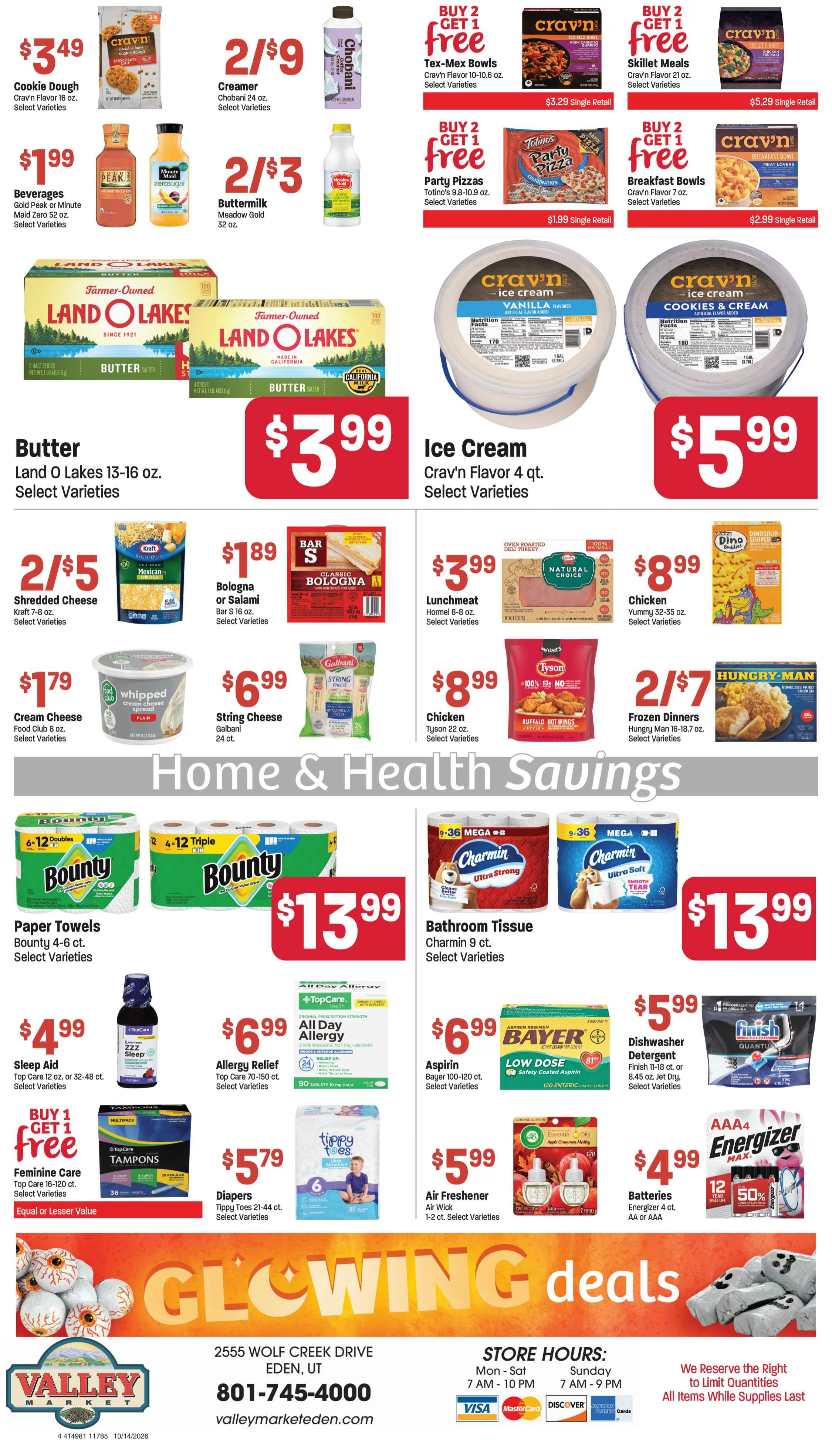 Eden Valley Market (2555 Wolf Creek Dr., Eden, UT) Weekly Ad October 12 - 18, 2026