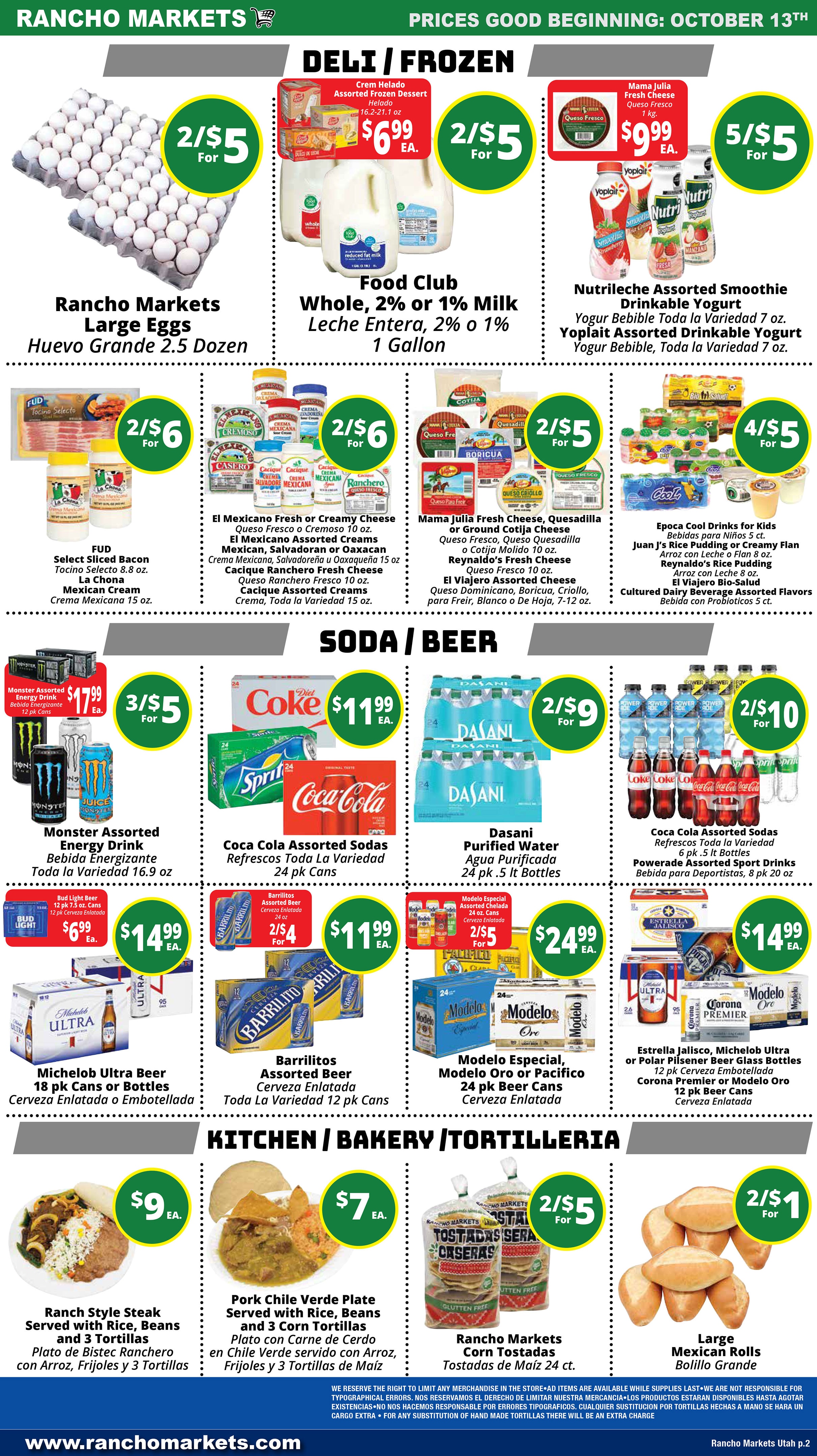 Rancho Markets Weekly Ad October 13 - 19, 2026