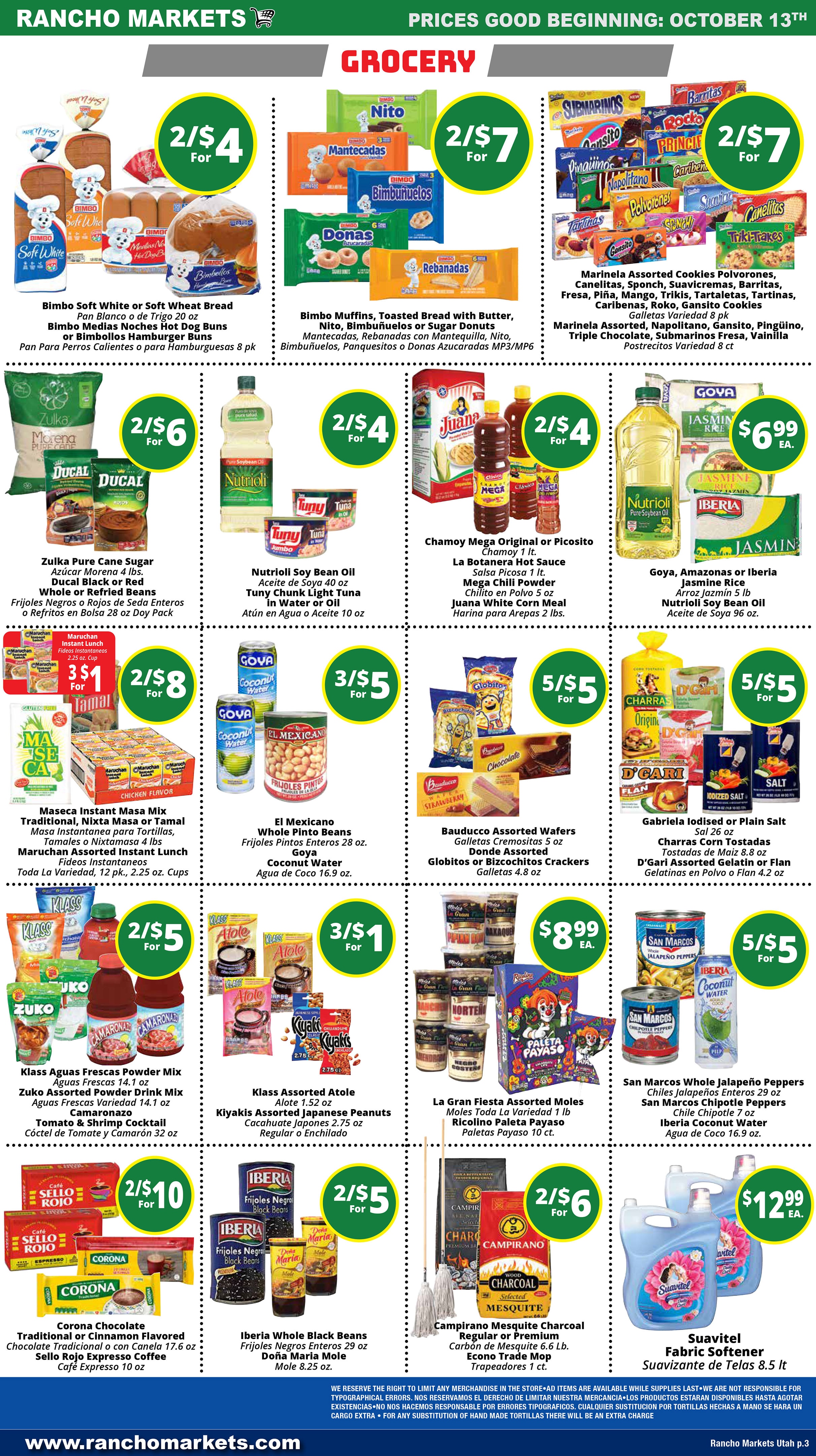 Rancho Markets Weekly Ad October 13 - 19, 2026