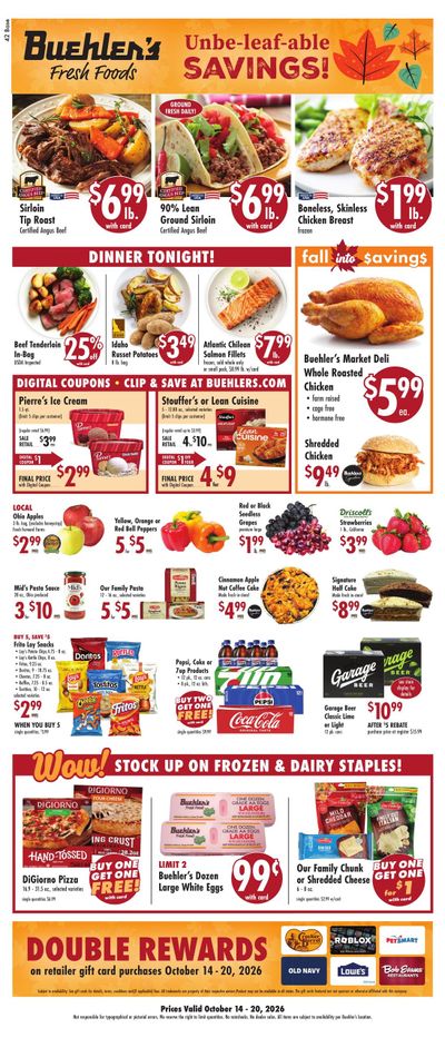 Buehler's Fresh Foods Weekly Ad October 14 - 20, 2026