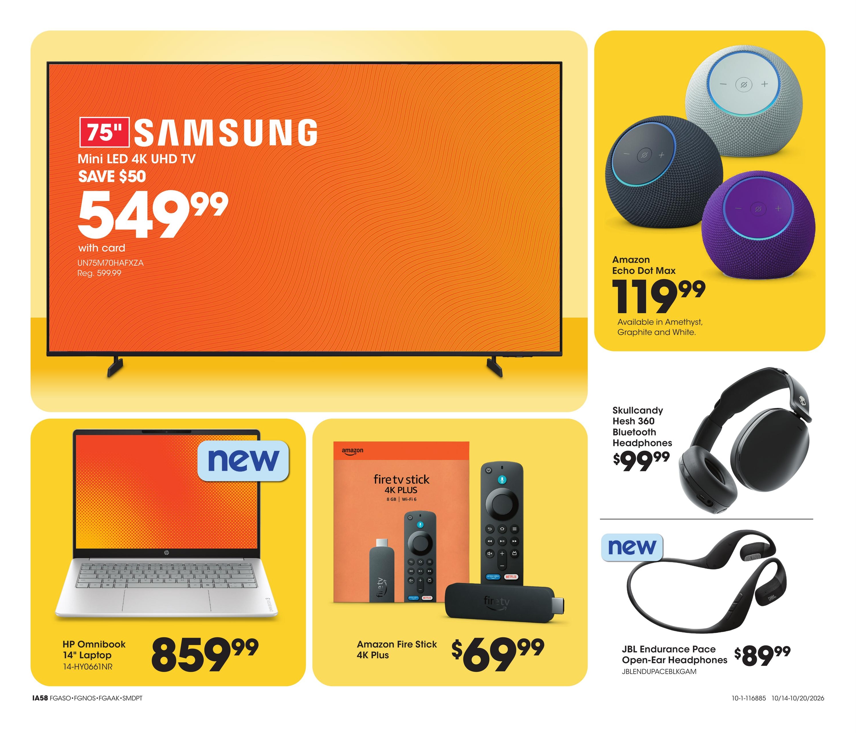 Fred Meyer (Dorris Area, CA) Home & Apparel Weekly Ad October 14 - 27, 2026