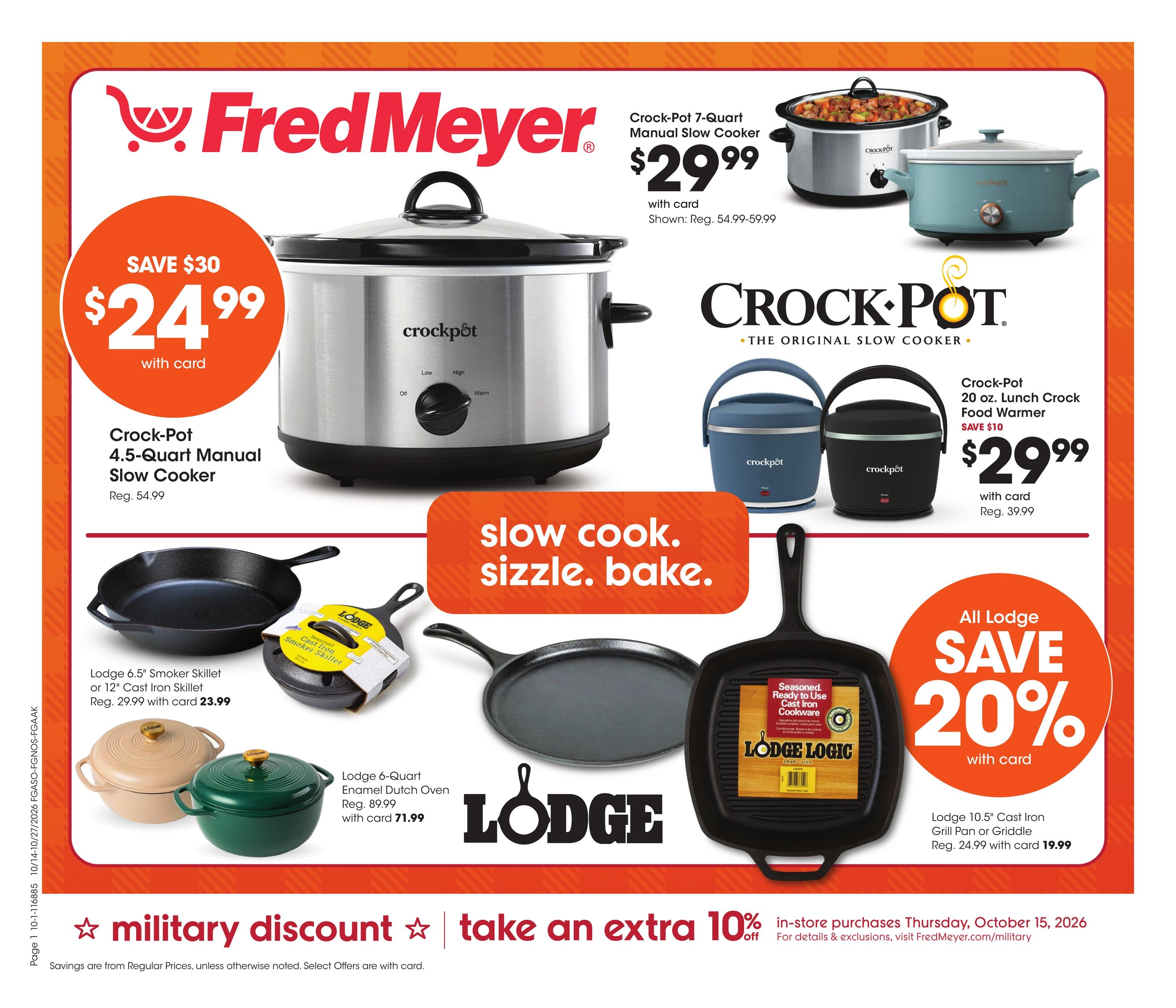 Fred Meyer (Anchorage Area, AK) Home & Apparel Weekly Ad October 14 - 27, 2026