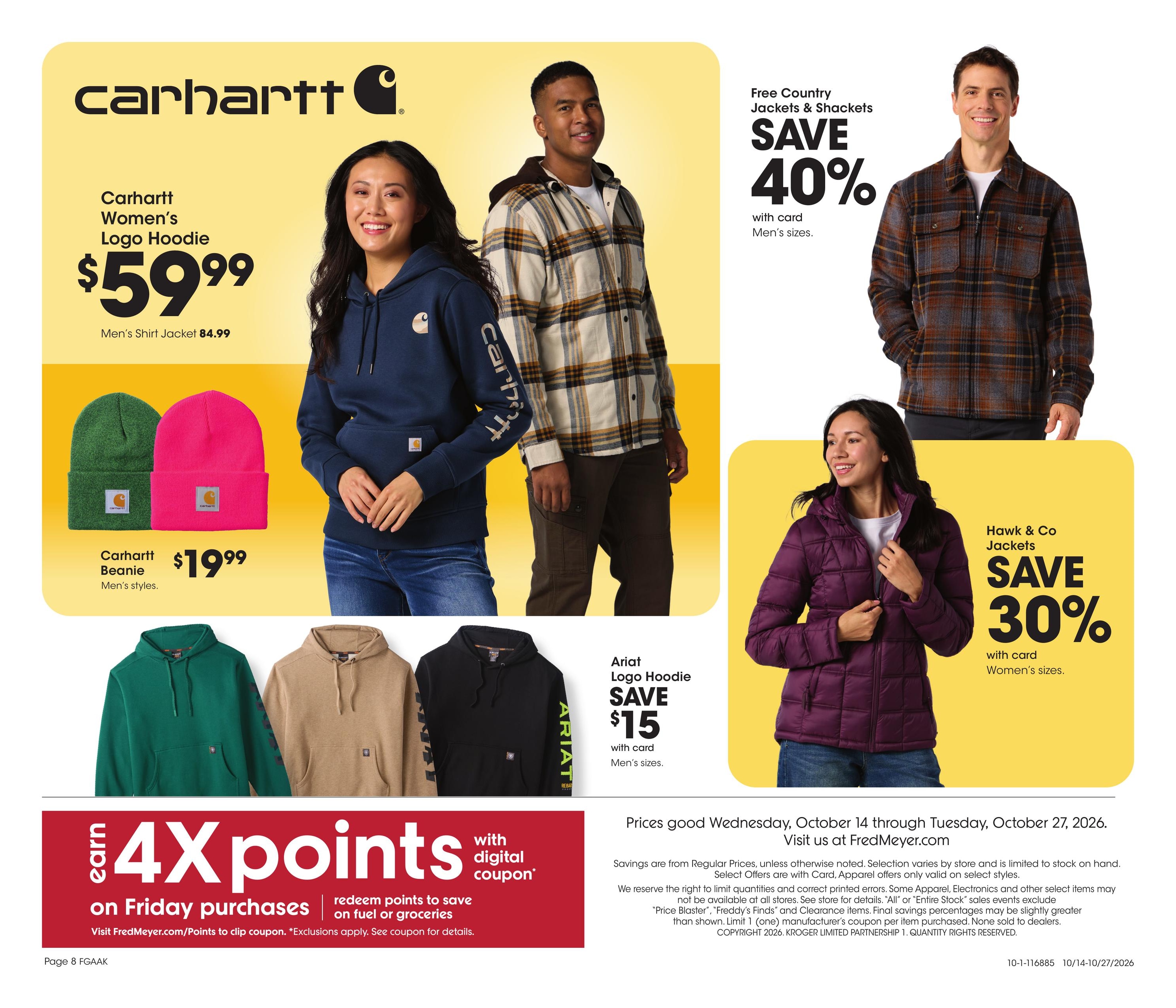 Fred Meyer (Anchorage Area, AK) Home & Apparel Weekly Ad October 14 - 27, 2026