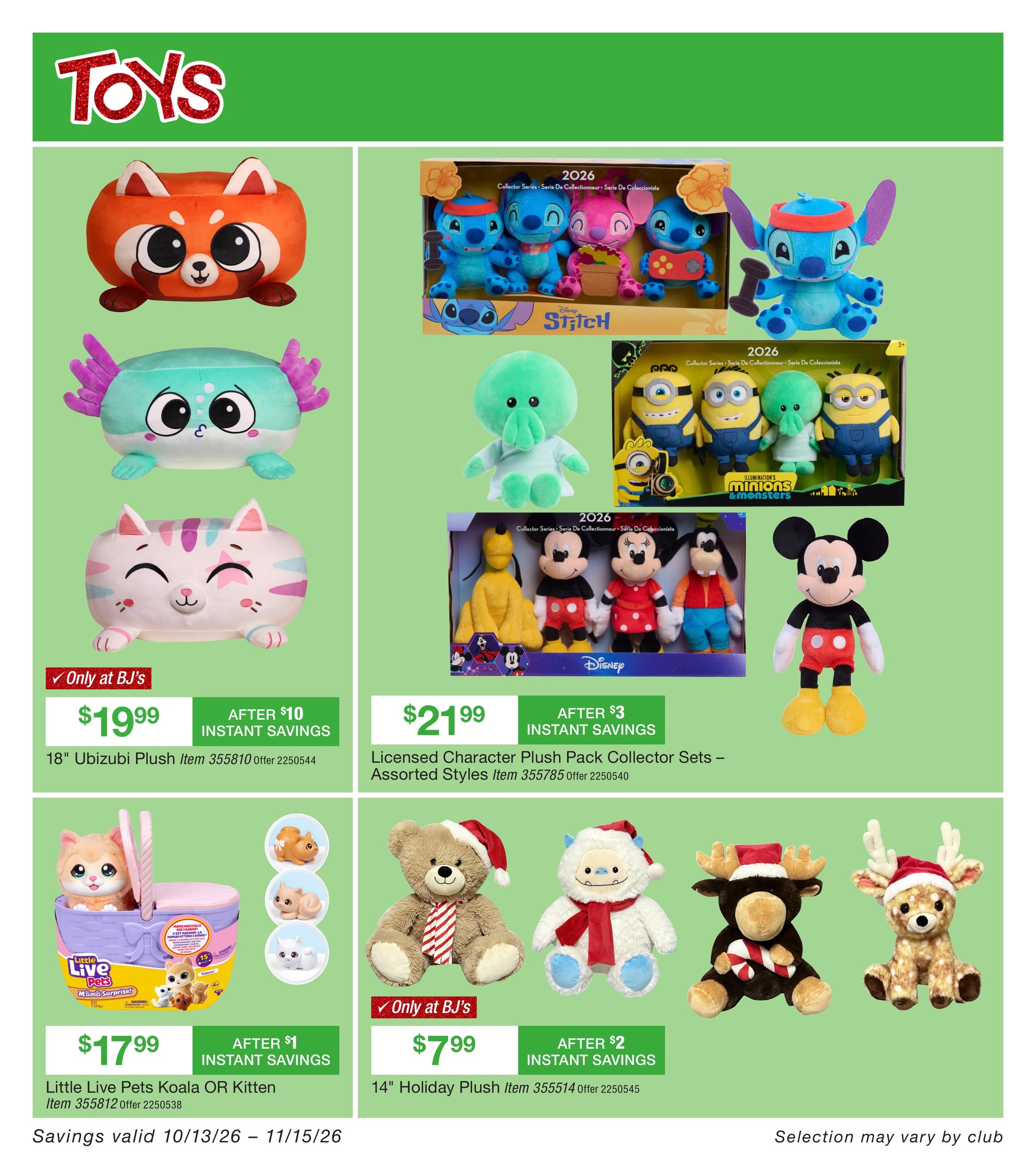 BJ's Wholesale Club Smart Saver Weekly Ad October 13 - November 15, 2026