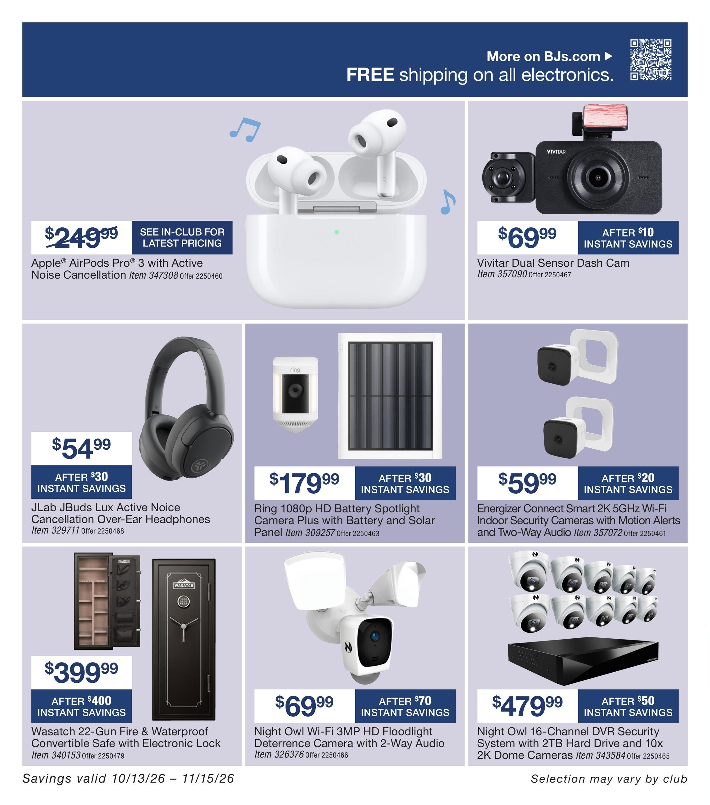 BJ's Wholesale Club Smart Saver Weekly Ad October 13 - November 15, 2026