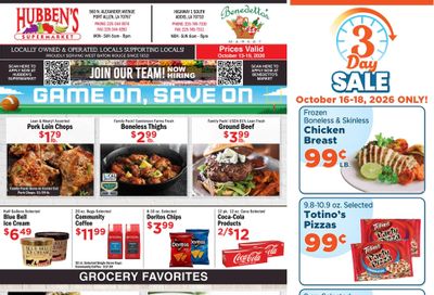 Hubben's Supermarket Weekly Ad October 13 - 19, 2026