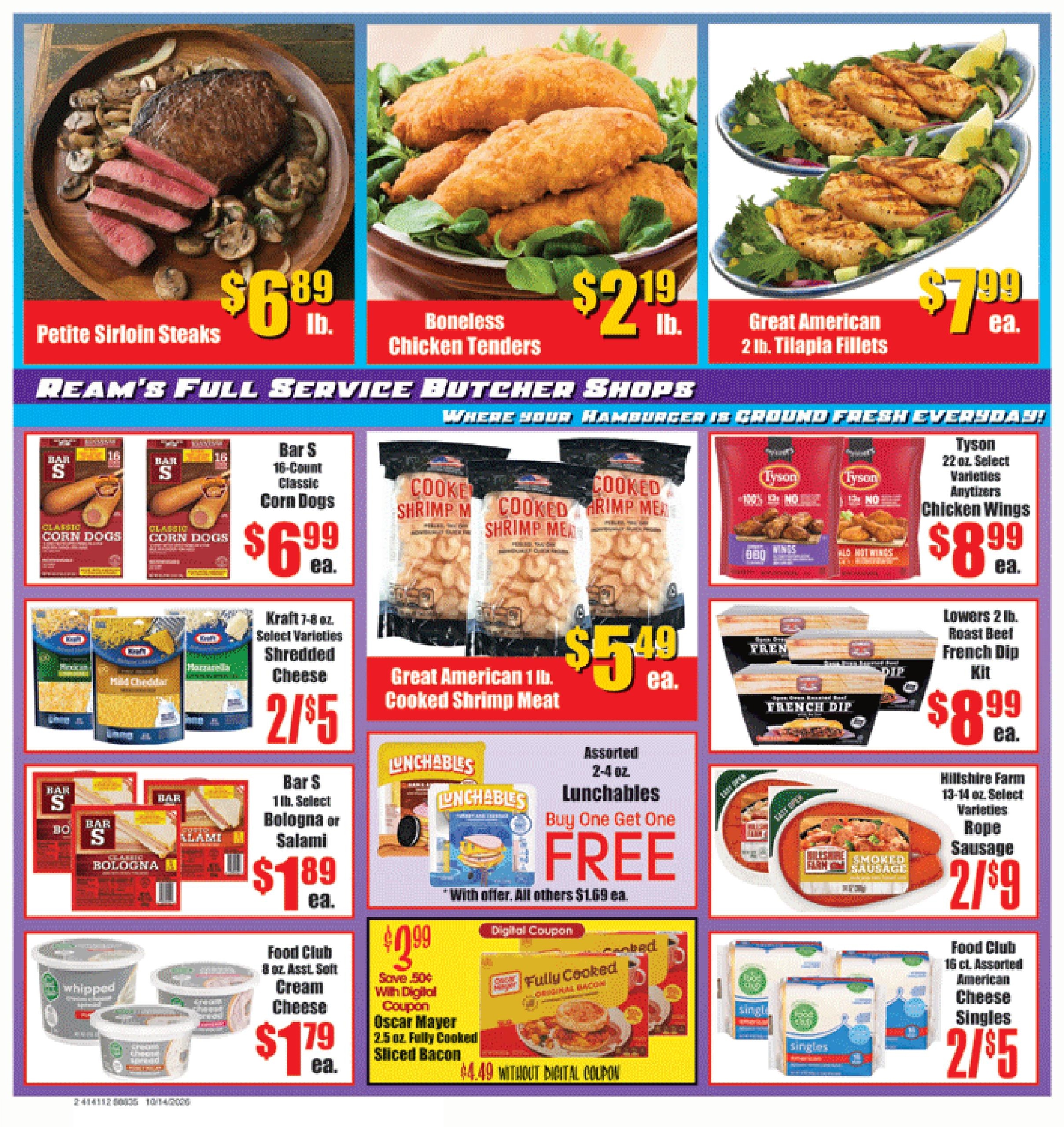 Reams Food Stores Weekly Ad October 13 - 19, 2026