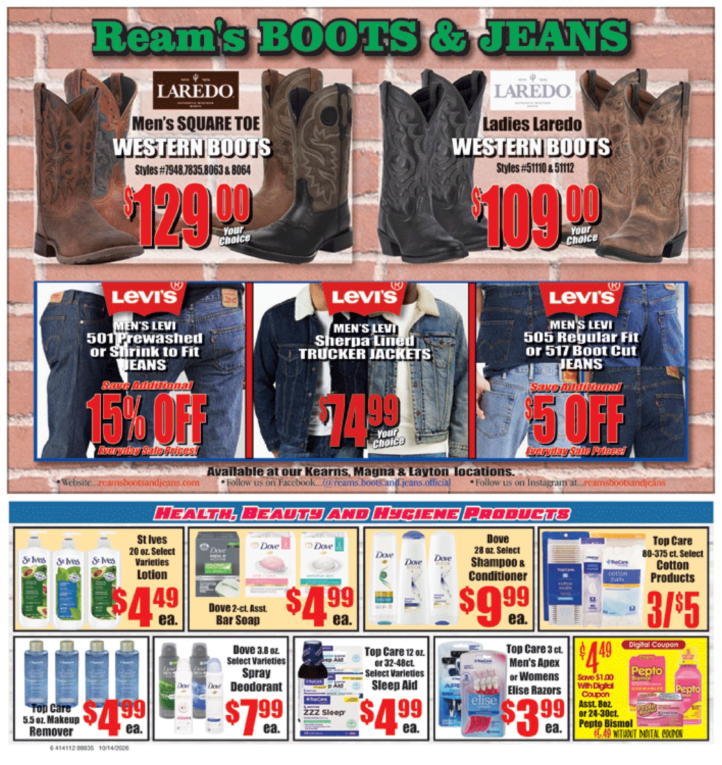 Reams Food Stores Weekly Ad October 13 - 19, 2026
