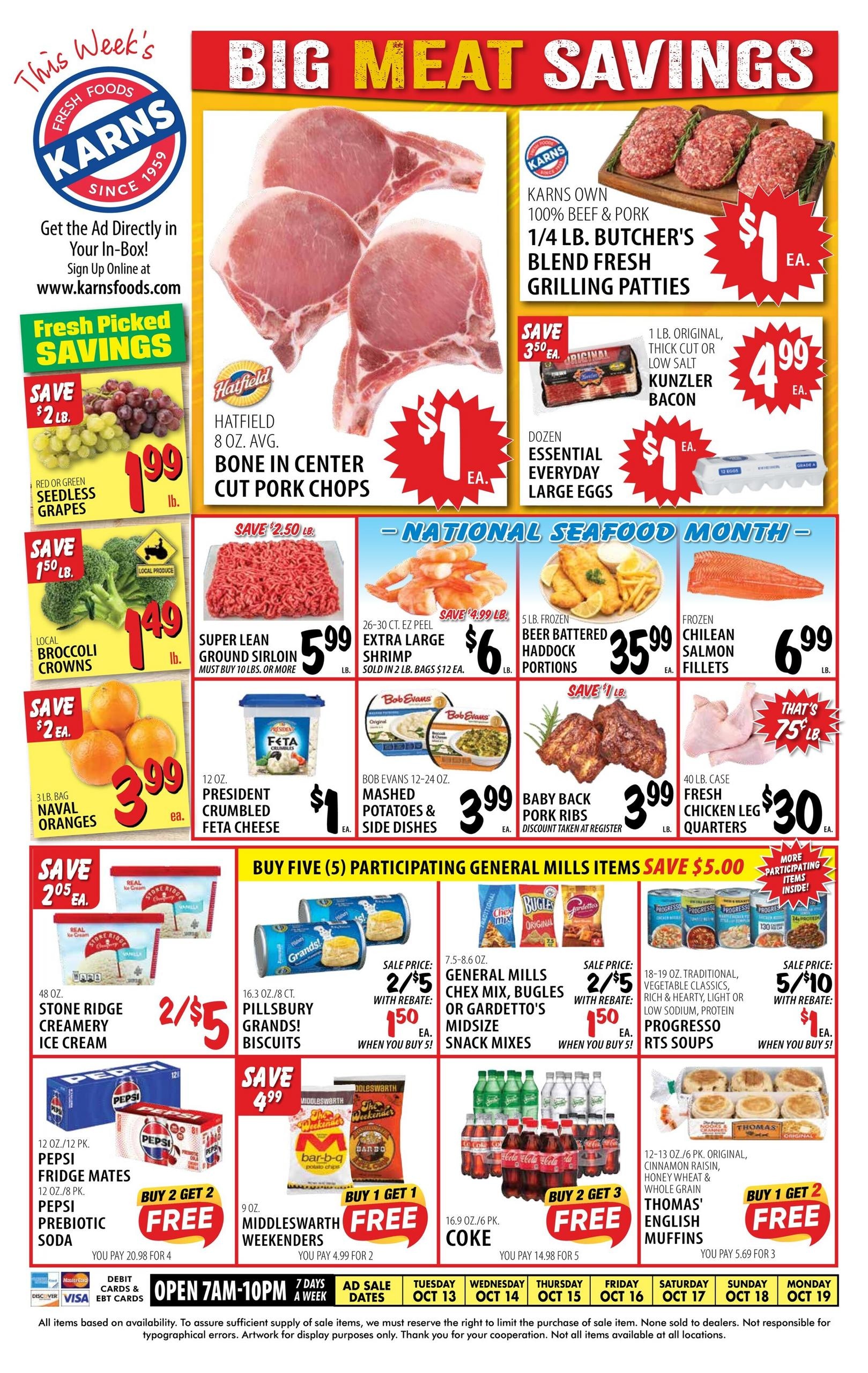 Karns Quality Foods Weekly Ad October 13 - 19, 2026