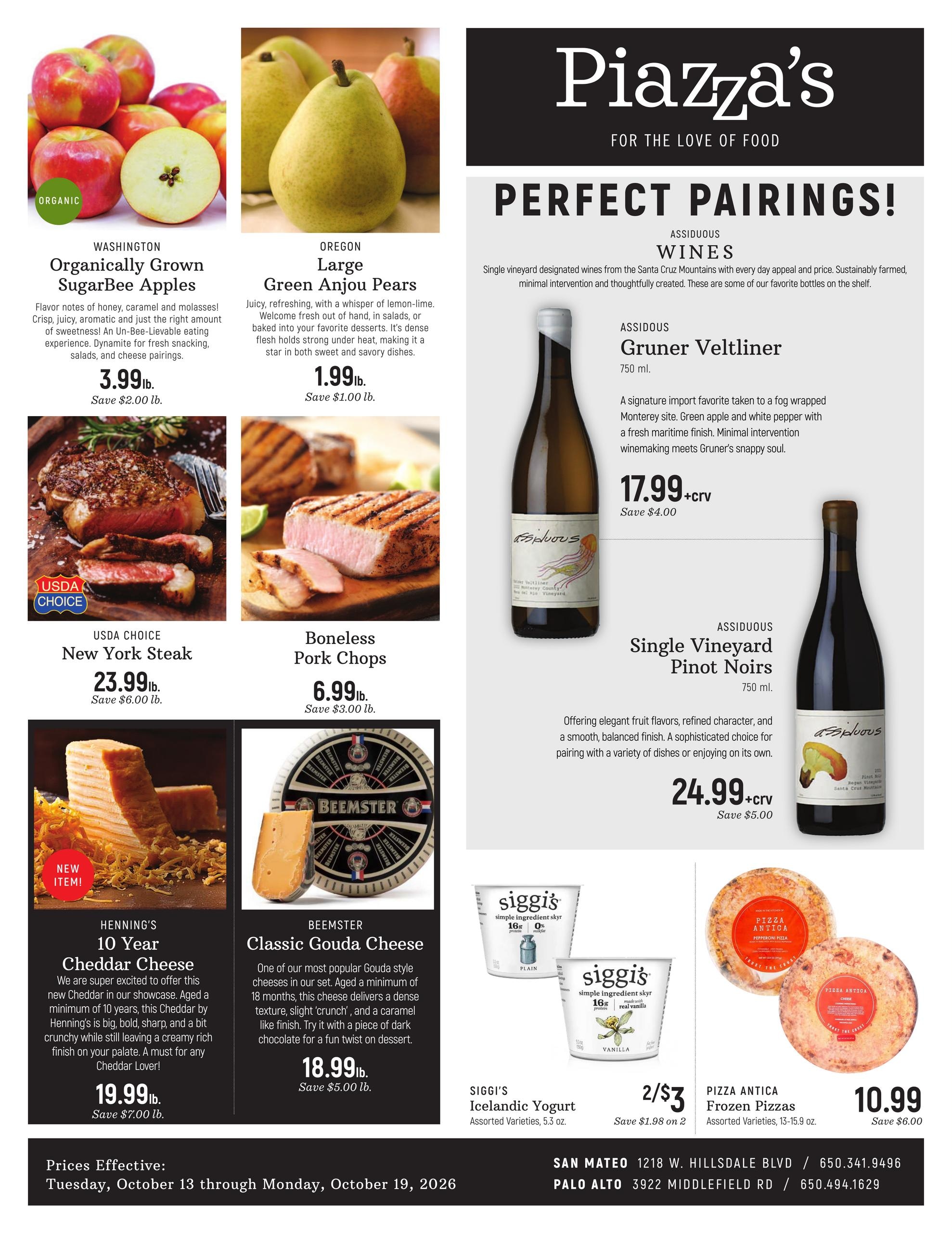 Piazza's Fine Foods Weekly Ad October 19 - 19, 2026