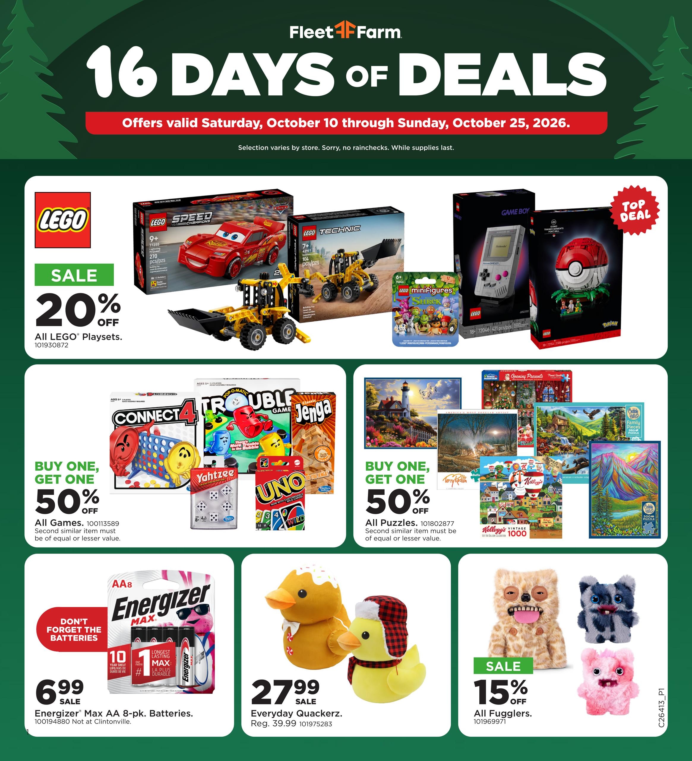 Fleet Farm Toyland Deals Weekly Ad October 10 - 25, 2026