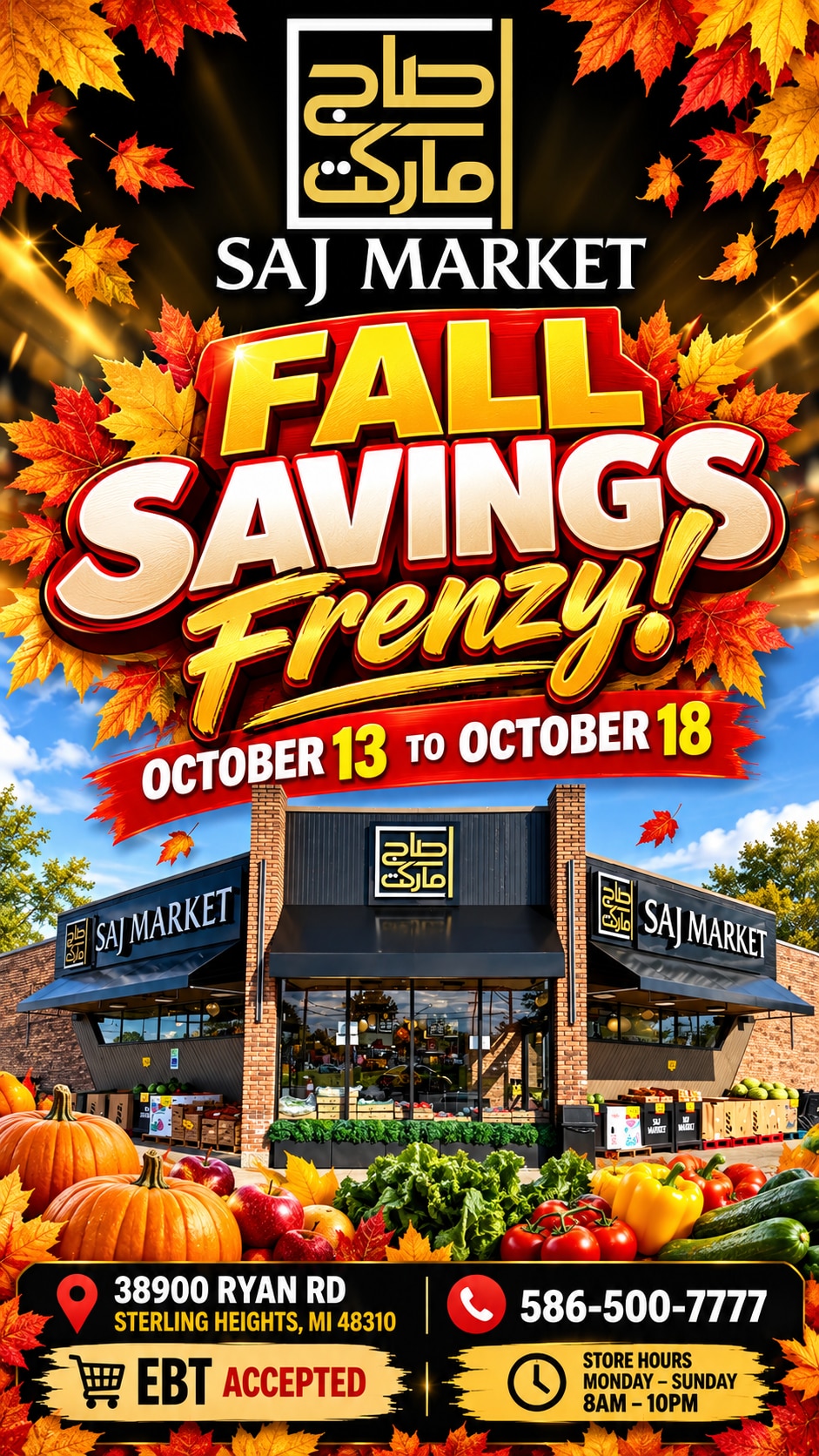Saj Market Weekly Ad October 13 - 19, 2026