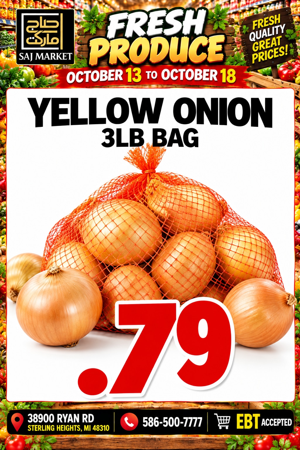 Saj Market Weekly Ad October 13 - 19, 2026