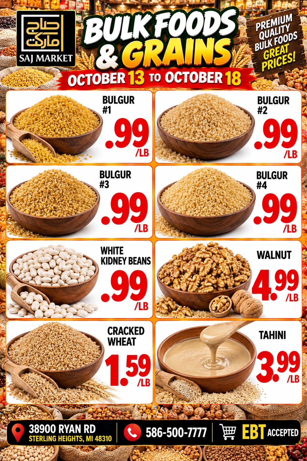 Saj Market Weekly Ad October 13 - 19, 2026