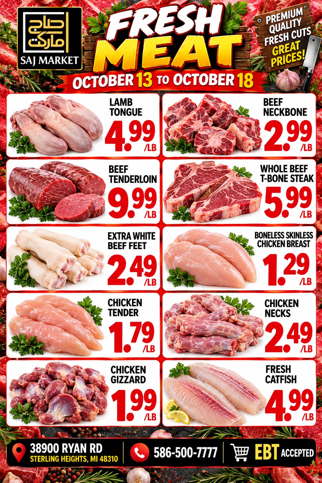Saj Market Weekly Ad October 13 - 19, 2026