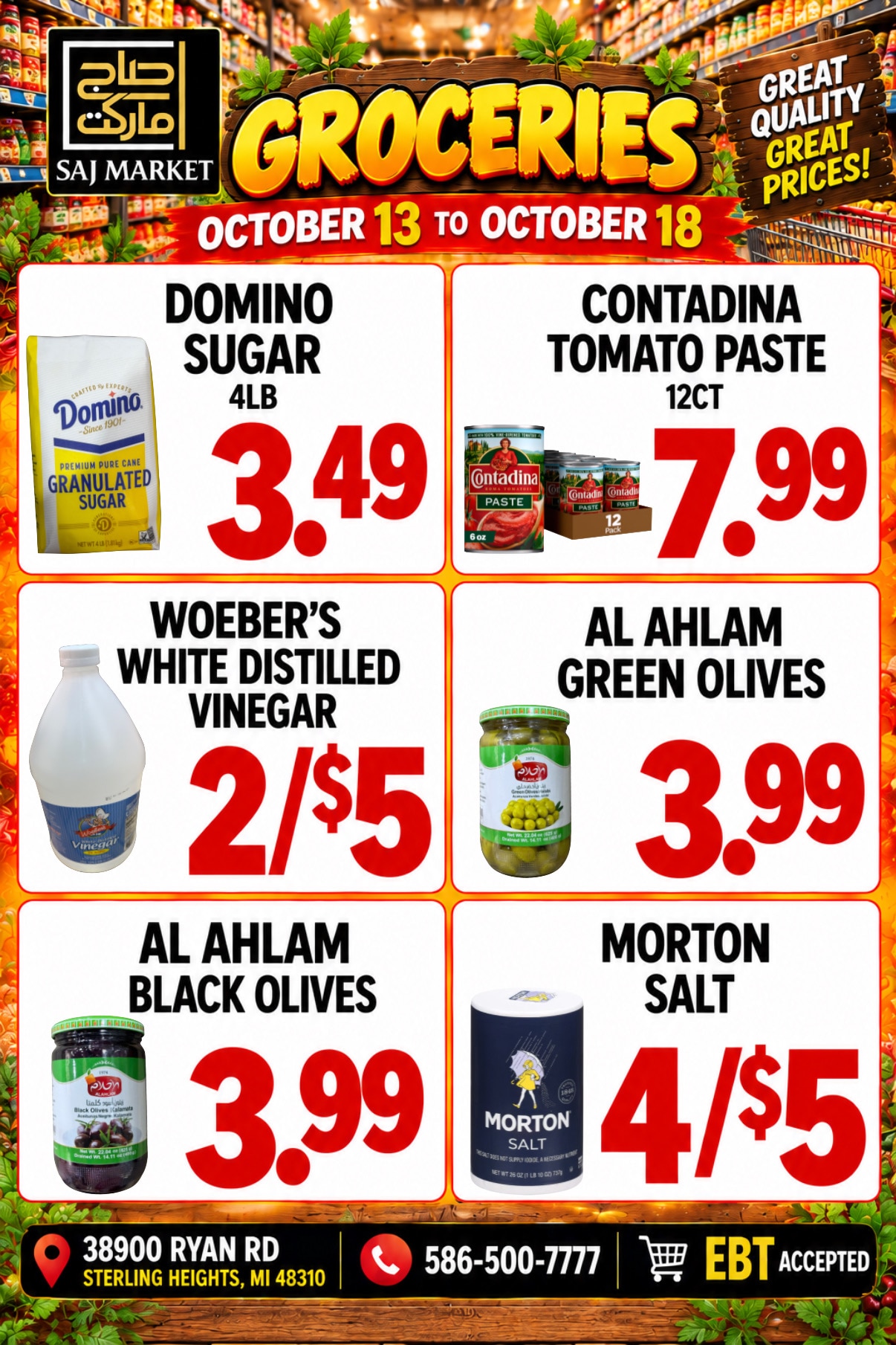 Saj Market Weekly Ad October 13 - 19, 2026