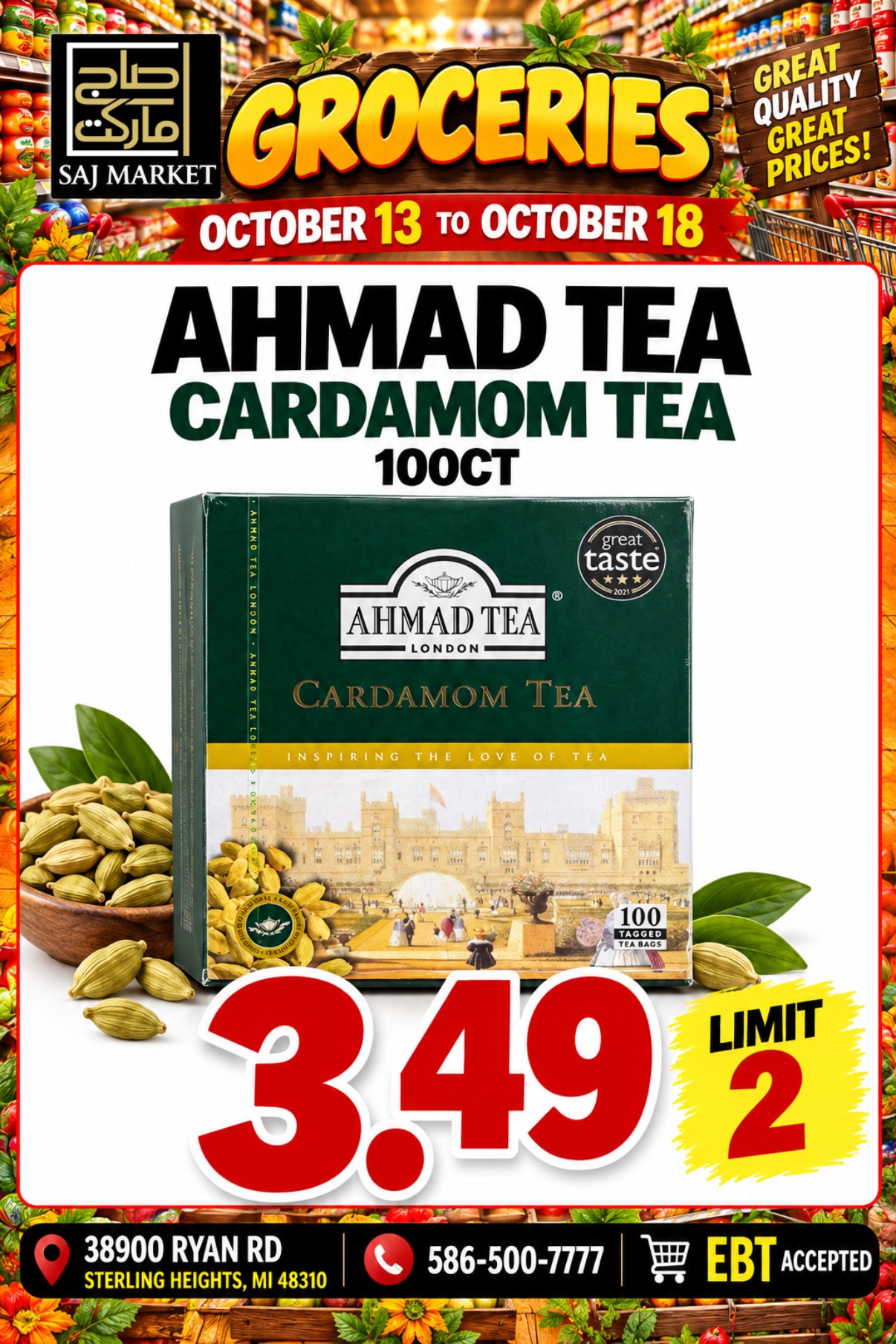 Saj Market Weekly Ad October 13 - 19, 2026