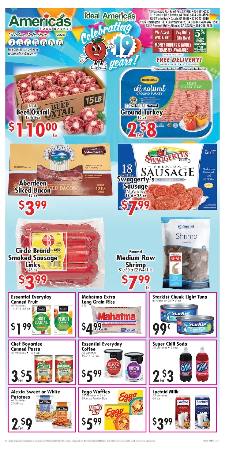 America's Food Basket (Georgia) Weekly Ad October 9 - 15, 2026