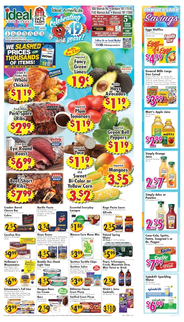 America's Food Basket (Merrick, NY) Weekly Ad October 9 - 15, 2026
