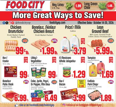 Food City El Paso Weekly Ad October 14 - 20, 2026
