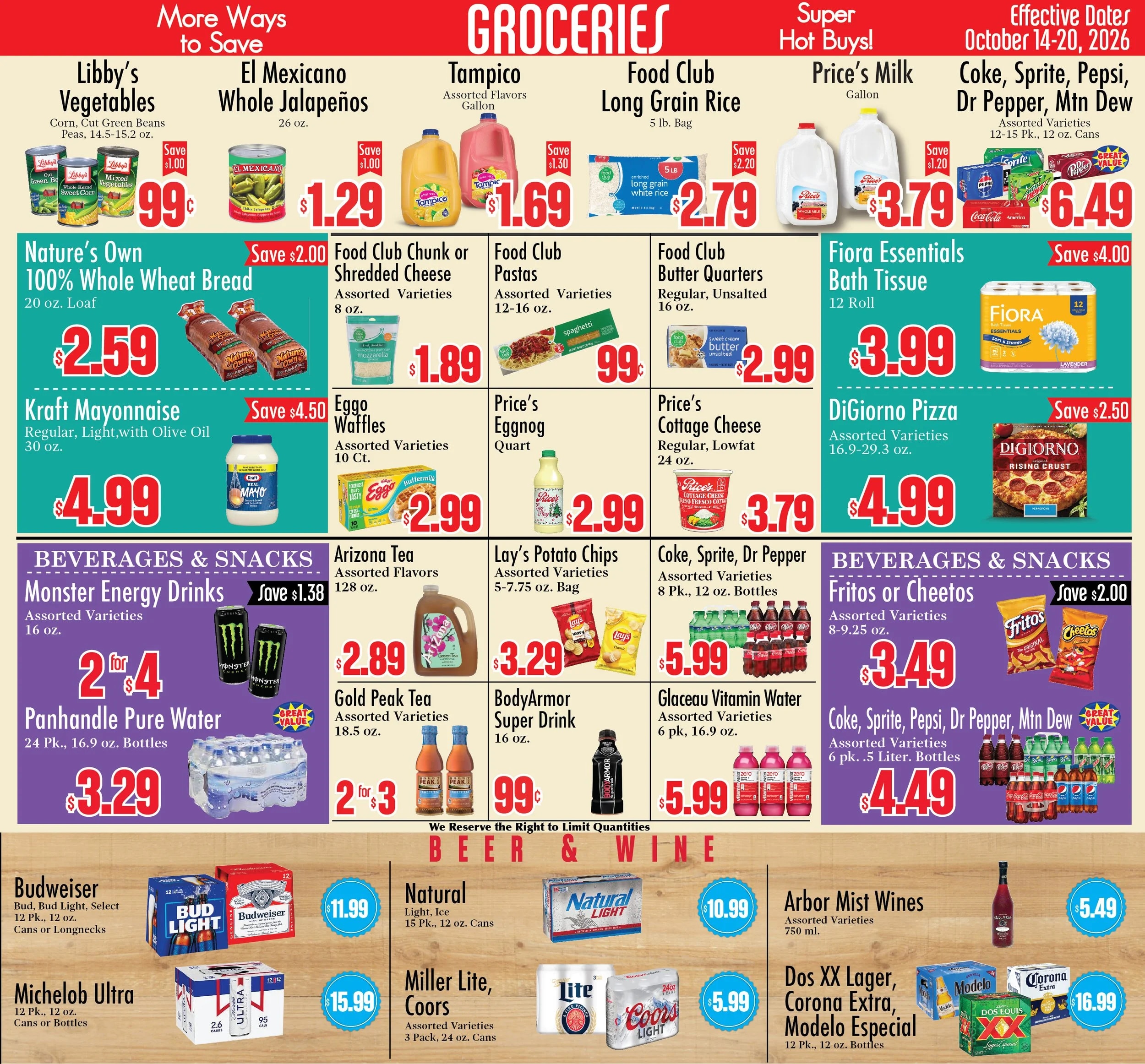 Food City El Paso Weekly Ad October 14 - 20, 2026