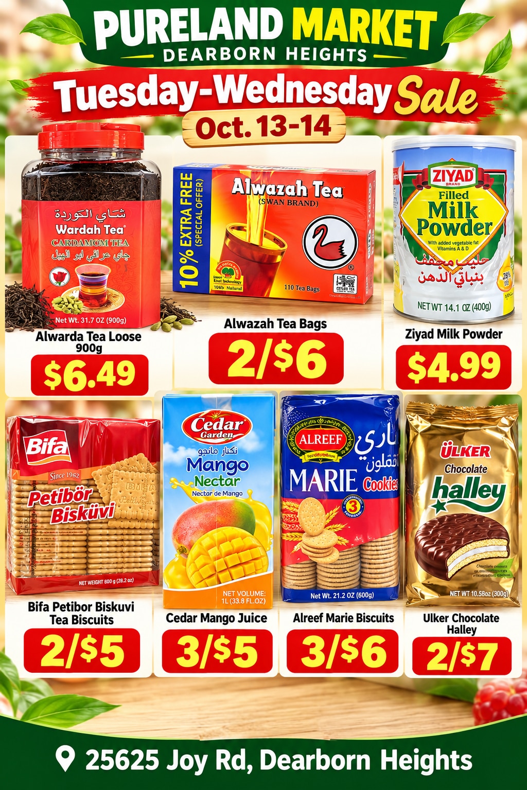 Pureland Supermarket (25625 Joy Road, Dearborn Heights, MI) Weekly Ad October 13 - 14, 2026