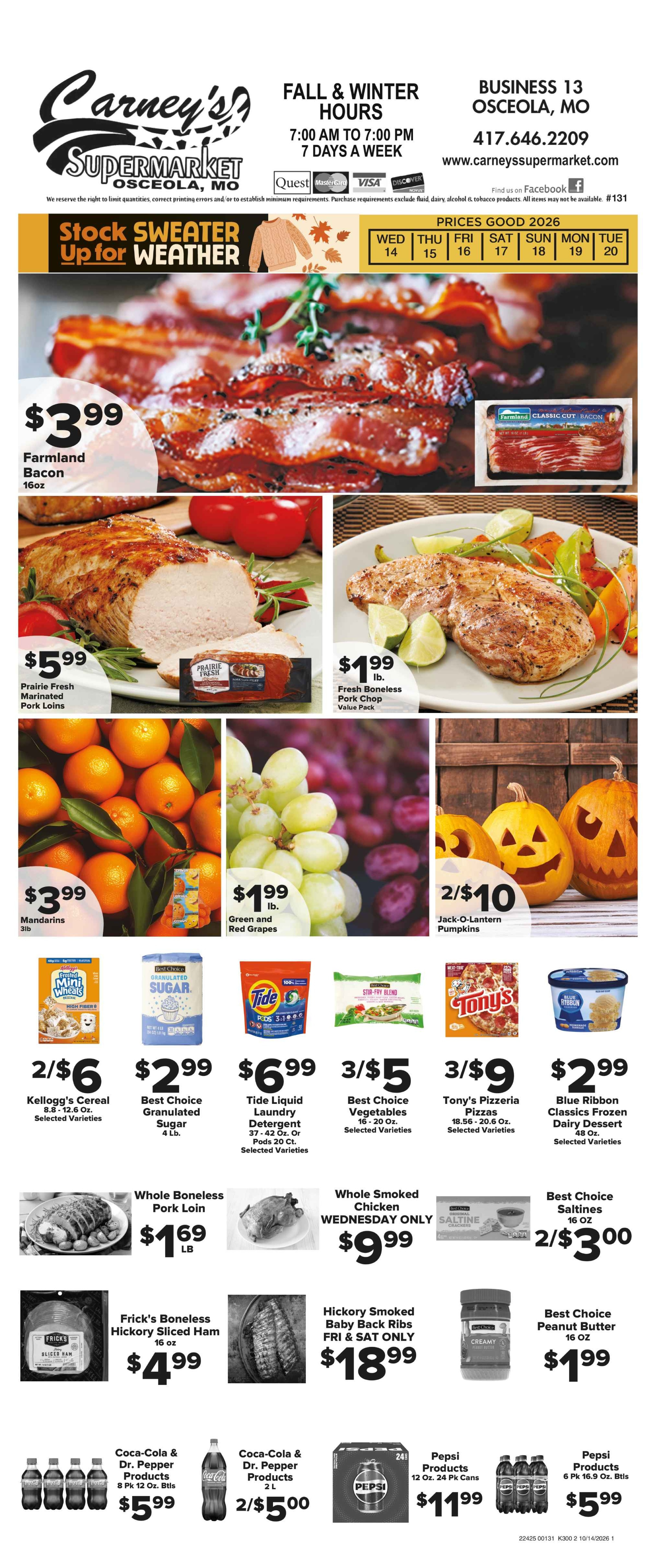 Carney's Supermarket Weekly Ad October 14 - 20, 2026