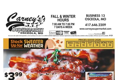 Carney's Supermarket Weekly Ad October 14 - 20, 2026