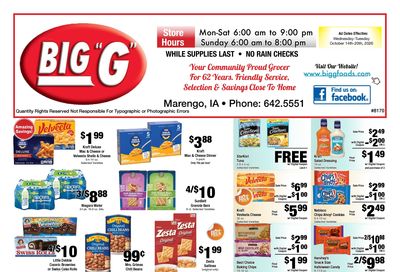 Big G Foods Great Deals This Week! Weekly Ad October 14 - 20, 2026