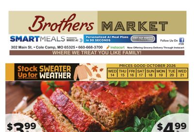 Brothers Market (Cole Camp, MO) Weekly Ad October 14 - 21, 2026