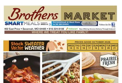 Brothers Market (Savannah, MO) Weekly Ad October 14 - 21, 2026