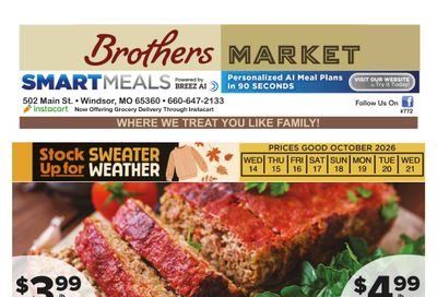 Brothers Market (Windsor, MO) Weekly Ad October 14 - 21, 2026