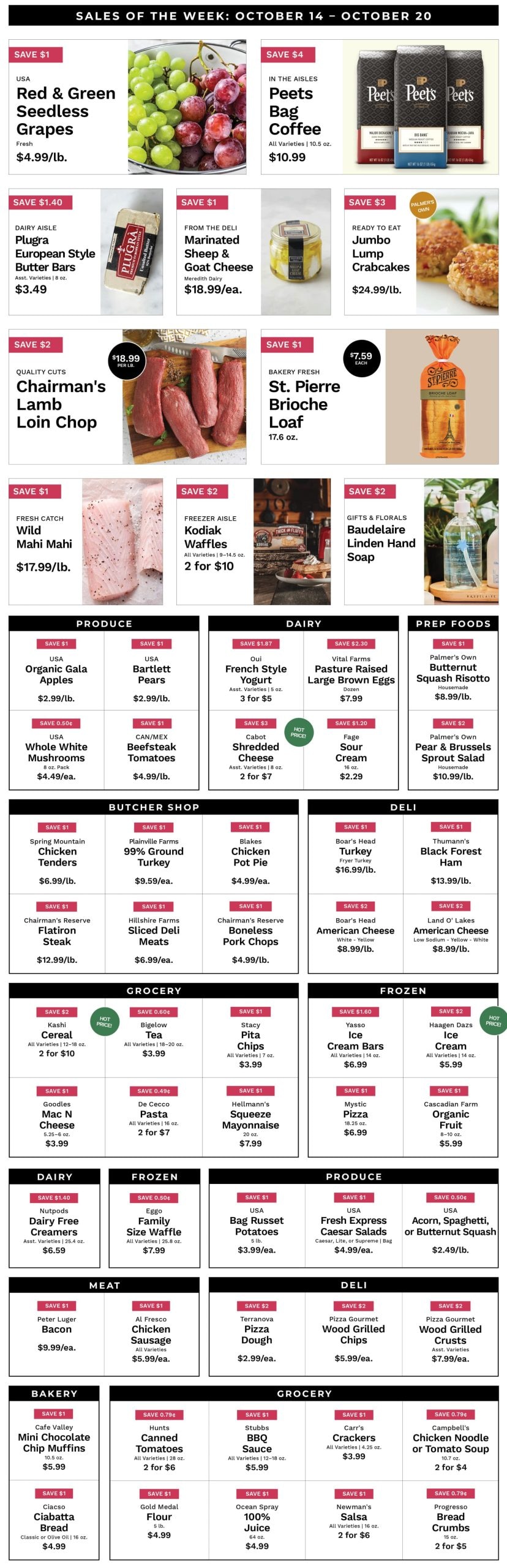 Palmer's Supermarket IGA Sales of the Week Weekly Ad October 14 - 20, 2026
