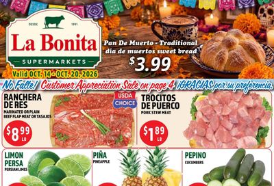 La Bonita Supermarkets Weekly Ad October 14 - 20, 2026