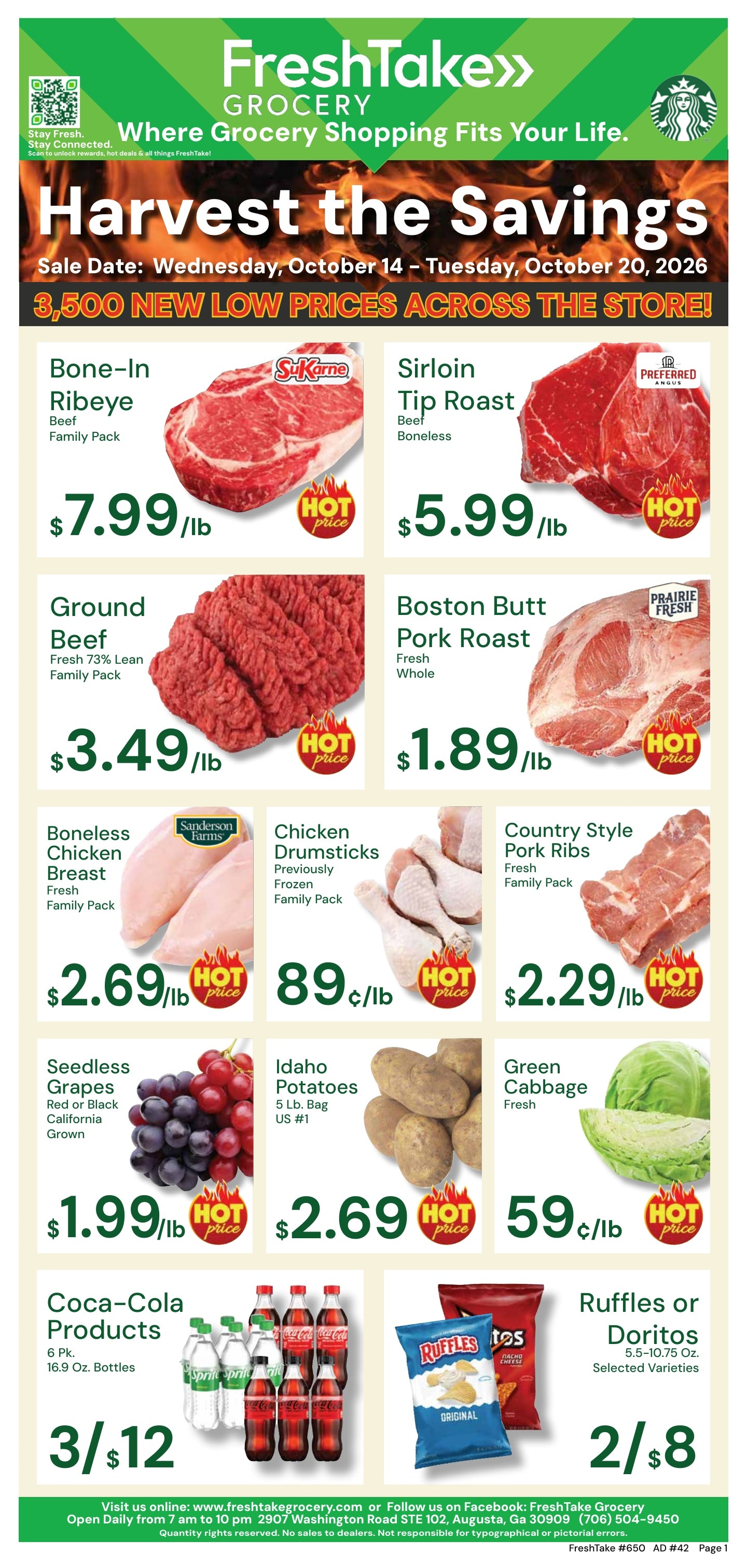 FreshTake Grocery Weekly Ad October 14 - 20, 2026