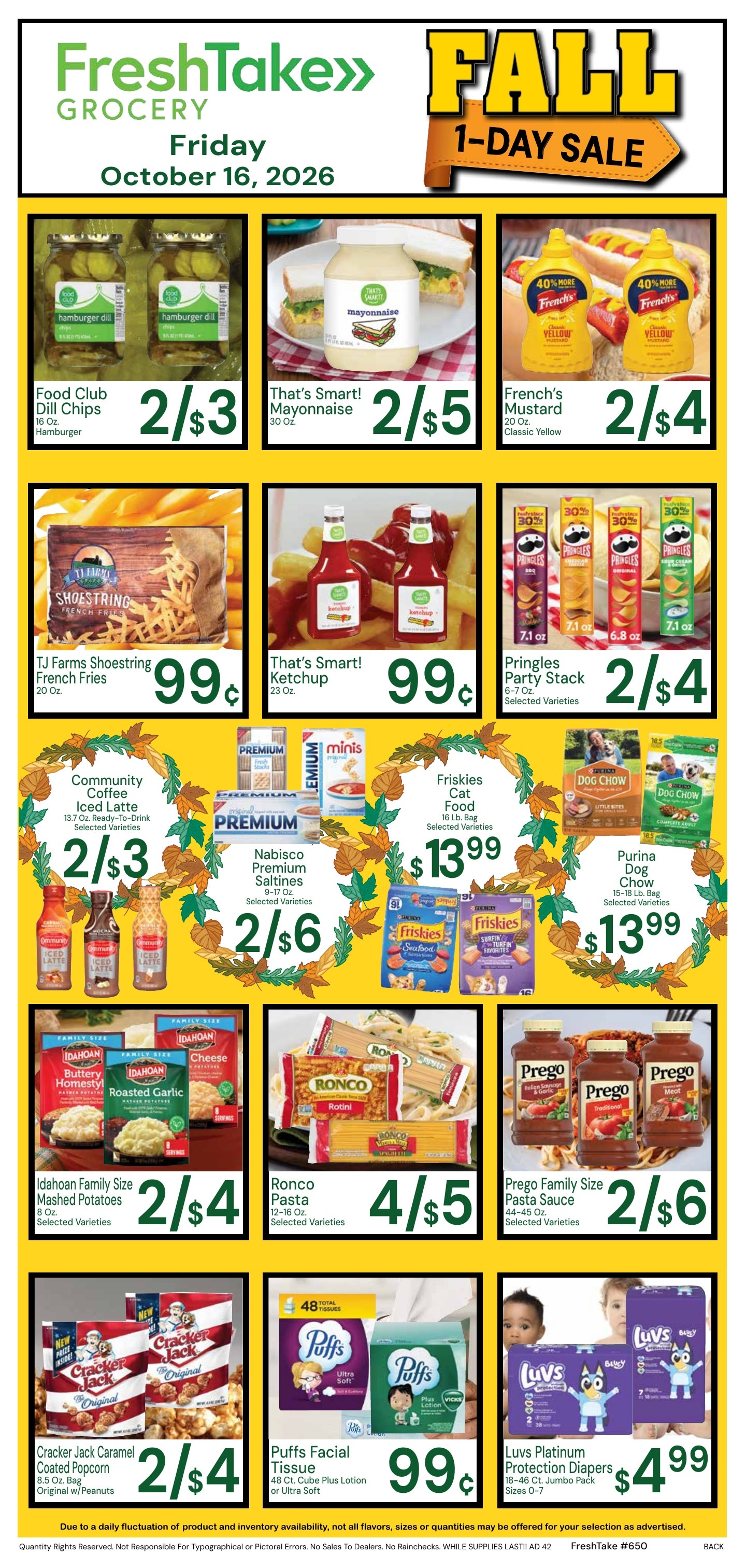 FreshTake Grocery Weekly Ad October 14 - 20, 2026