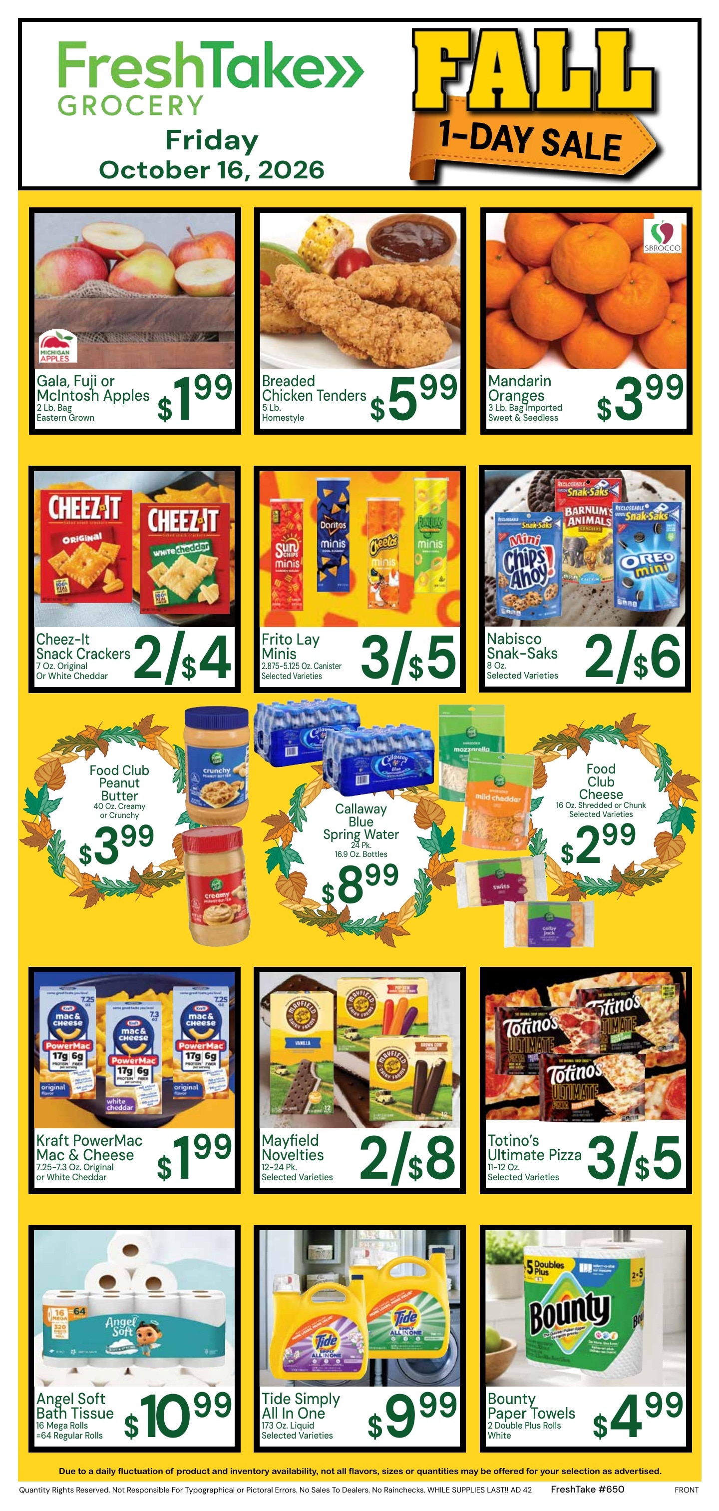 FreshTake Grocery Weekly Ad October 14 - 20, 2026