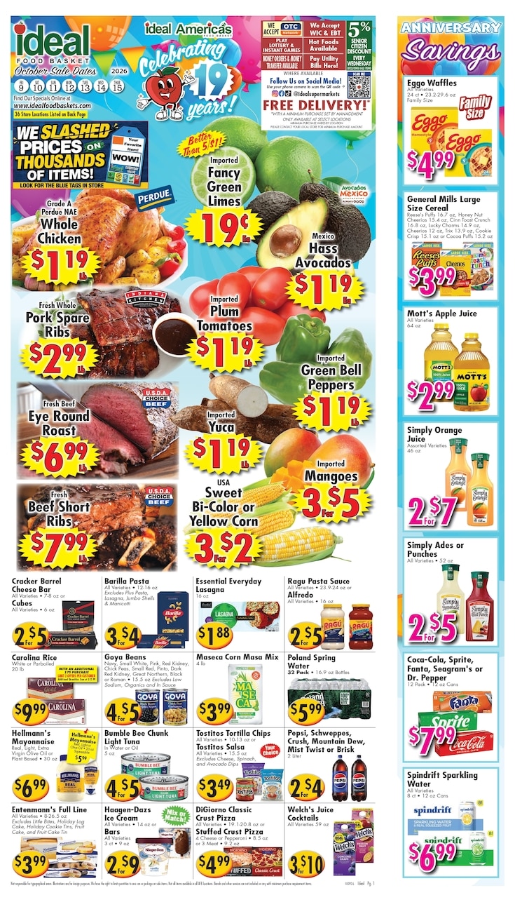 America's Food Basket (Connecticut, New York, Rhode Island) Weekly Ad October 9 - 15, 2026