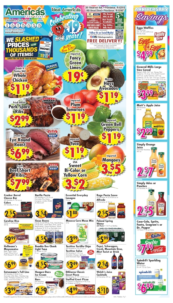 America's Food Basket (Rhode Island) Weekly Ad October 9 - 15, 2026