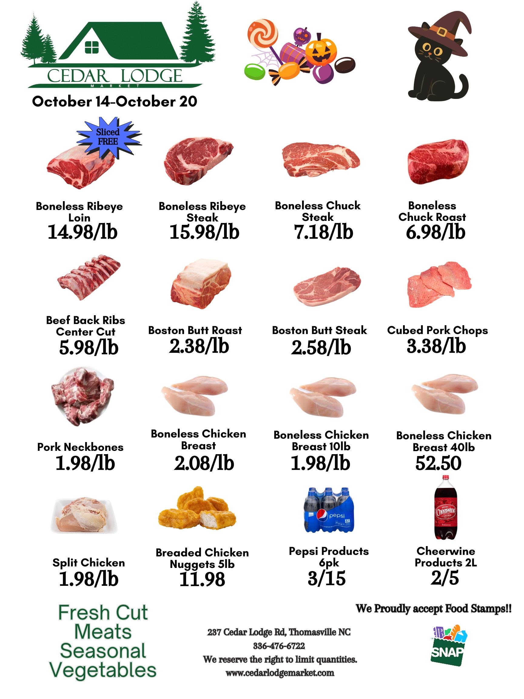 Cedar Lodge Market Weekly Ad October 14 - 20, 2026