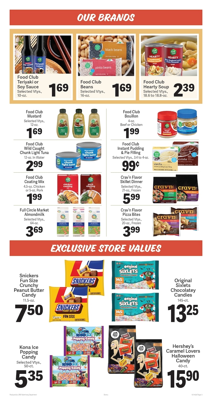Bronc's Grocery Weekly Ad October 14 - 20, 2026