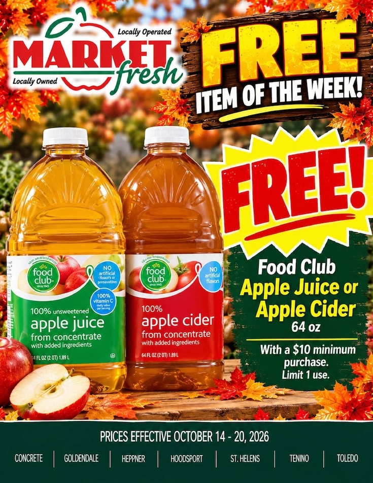 Concrete Market Fresh Weekly Ad October 14 - 20, 2026
